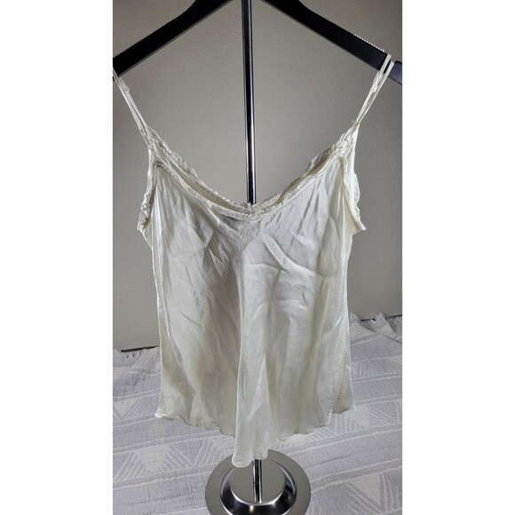 Wilfred‎ by Aritzia 100% Cupro Camisole Top Women’s Large Ivory White Adjustable - Picture 2 of 8